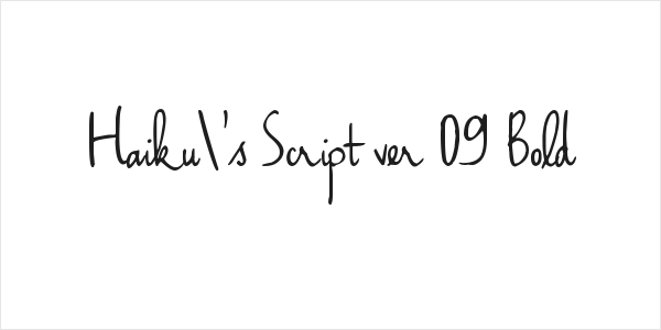 Haiku's Script ver 09 Bold Logo