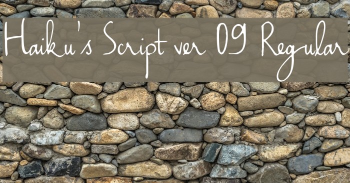 Haiku's Script ver 09 Regular Font examples