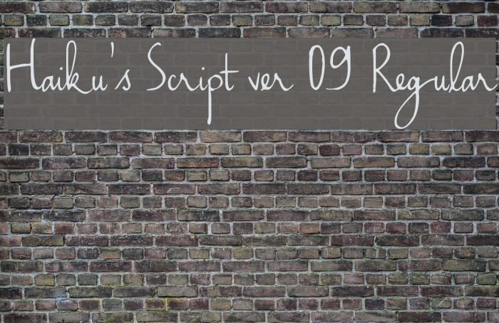 Haiku's Script ver 09 Regular Font examples