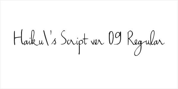 Haiku's Script ver 09 Regular Logo