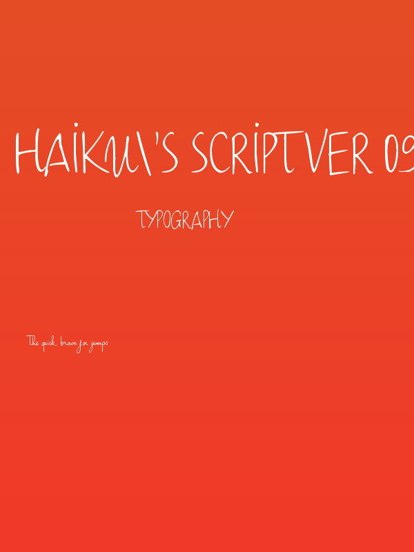 Haiku's Script ver 09 Regular Poster