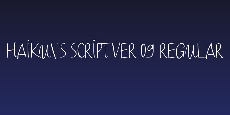 Haiku's Script ver 09 Regular Social Header