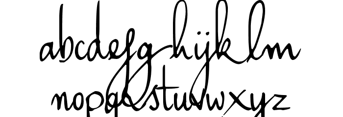 Haiku's Script ver 09 Regular Font LOWERCASE