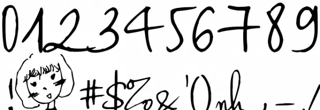 Haiku's Script ver.06 Font OTHER CHARS