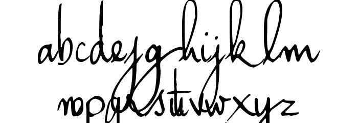 Haiku's Script ver.06 Font LOWERCASE
