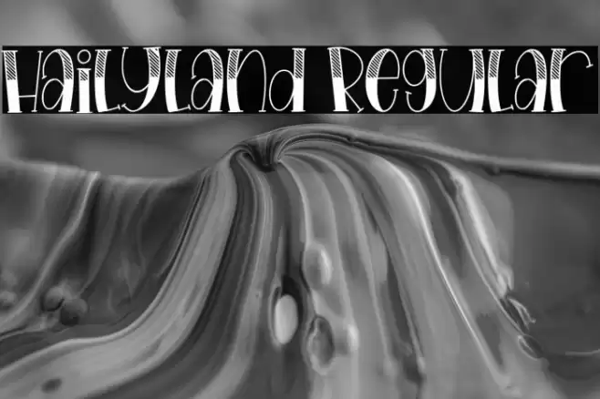 Hailyland Regular Caratteri examples