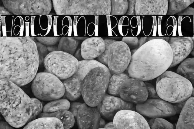 Hailyland Regular Caratteri examples