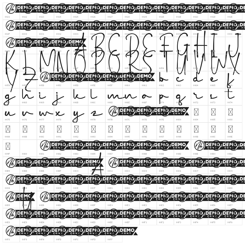 Hair Color Demo Character Map