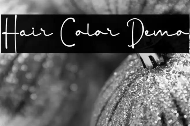 Hair Color Demo Font examples