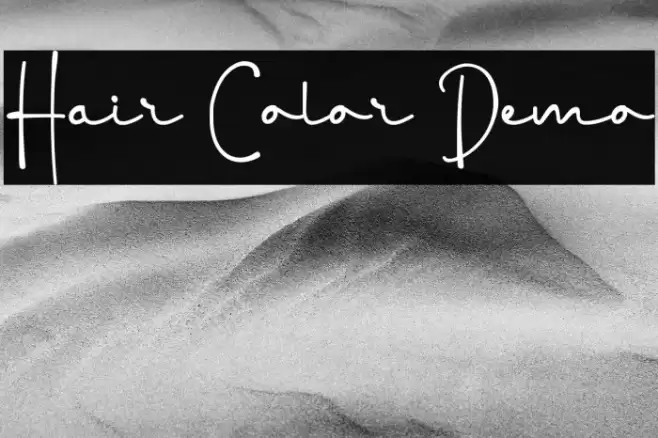 Hair Color Demo Font examples