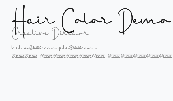 Hair Color Demo Business Card