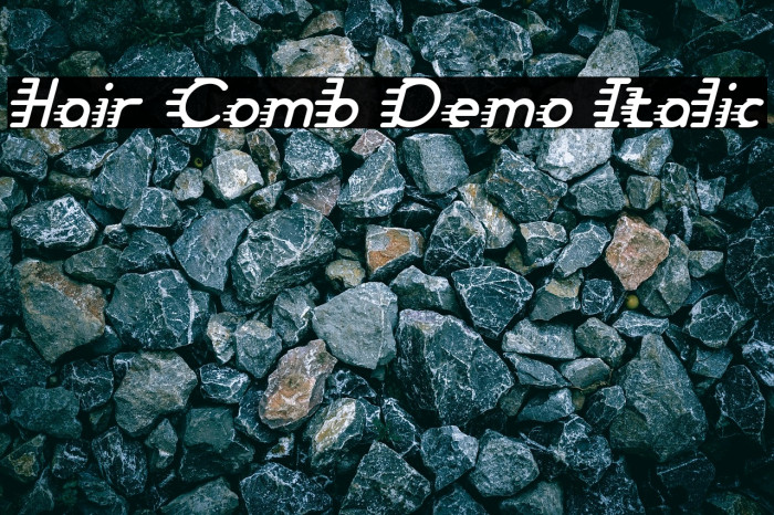 Hair Comb Demo Italic Example 1