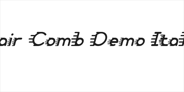 Hair Comb Demo Italic Logo