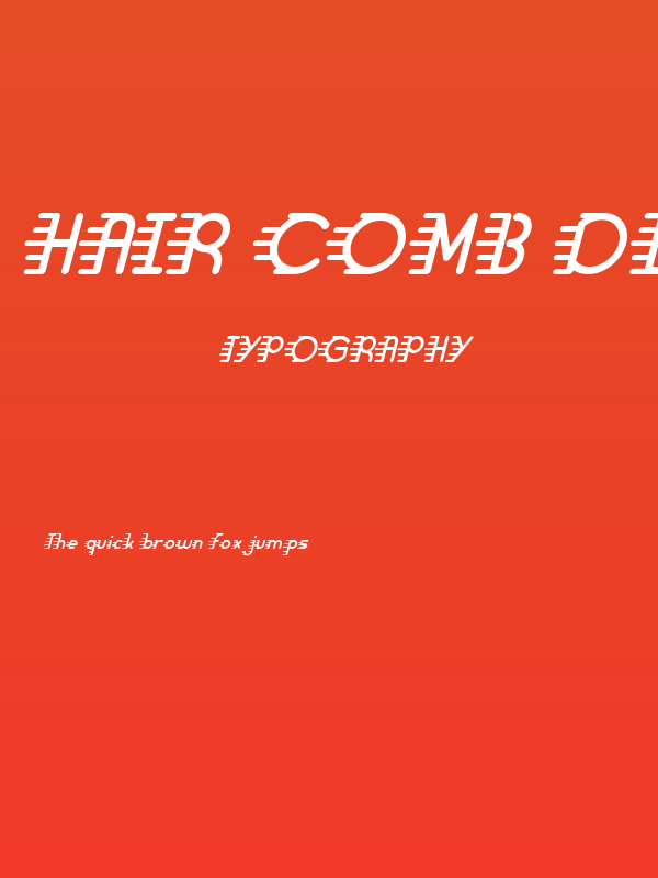 Hair Comb Demo Italic Poster