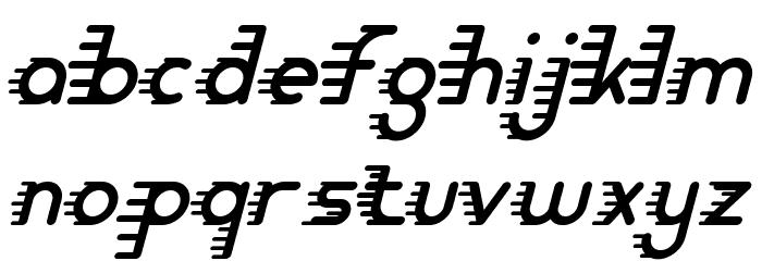 Hair Comb Demo Italic Font LOWERCASE