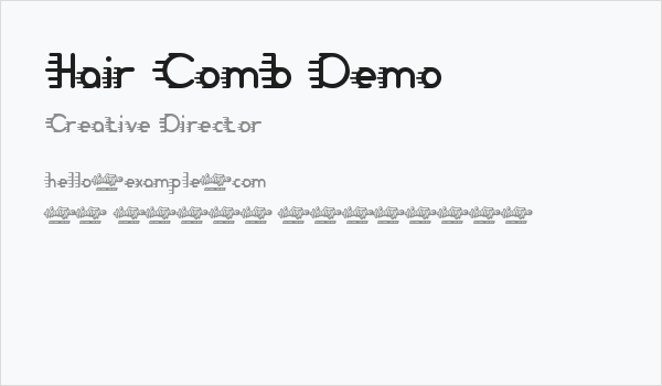 Hair Comb Demo Business Card