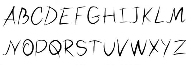 Hair Thinned Regular フォント 大文字