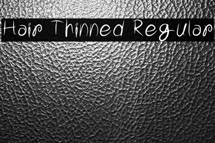 Hair Thinned Regular Example 1