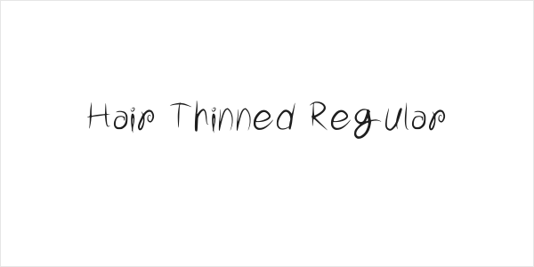 Hair Thinned Regular Logo