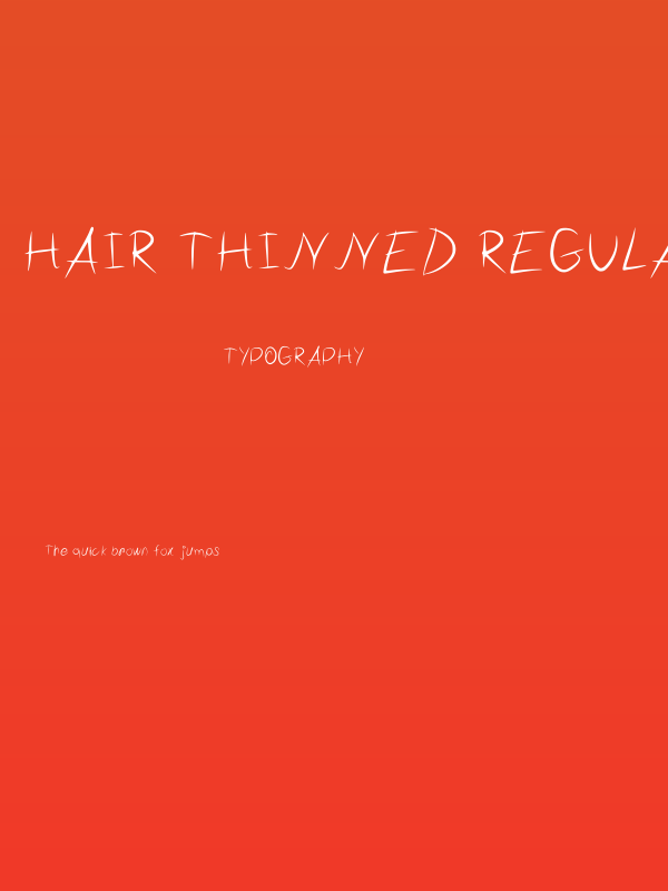 Hair Thinned Regular Poster