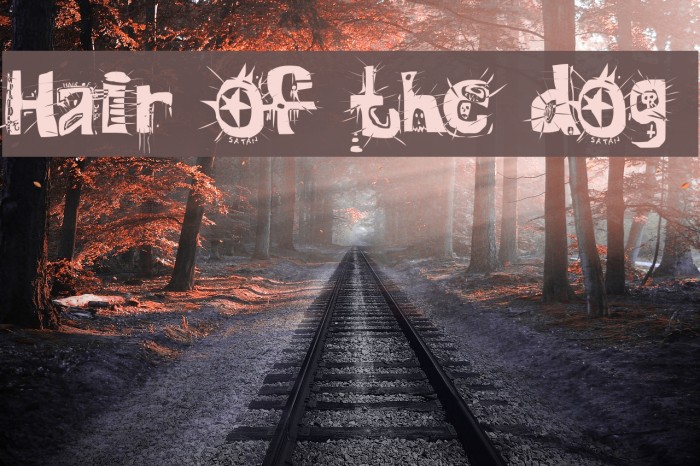 Hair of the dog Font examples