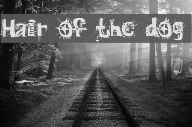 Hair of the dog Font examples