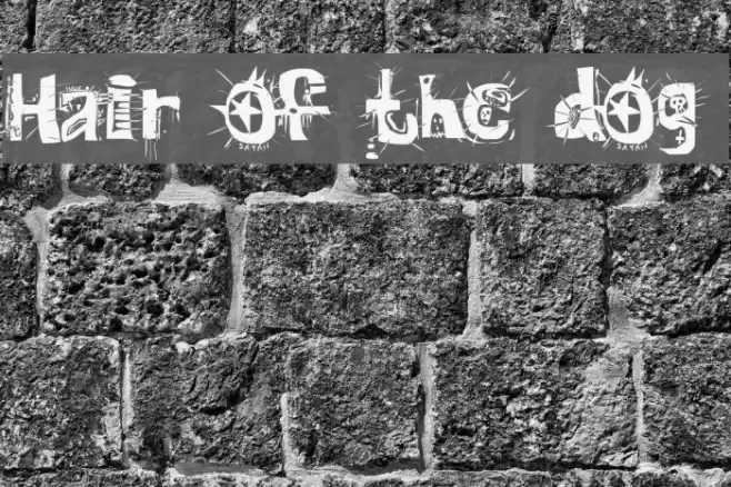 Hair of the dog Font examples