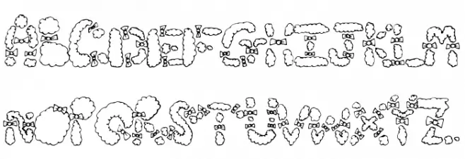 HairBows フォント 大文字