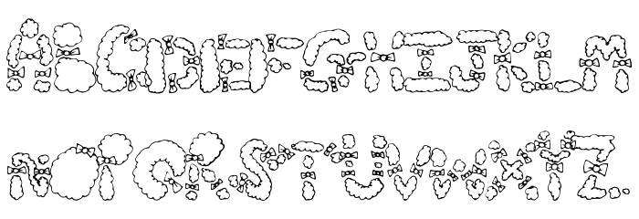 HairBows Font LOWERCASE