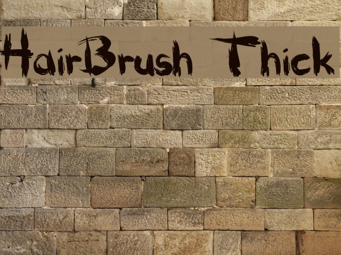 HairBrush Thick Font examples
