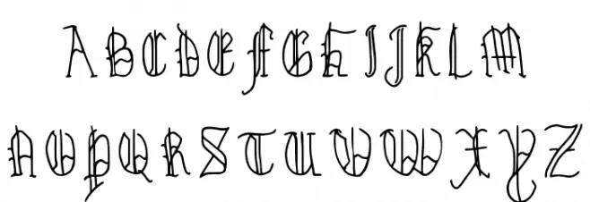 Hairline Quadrata Font Litere mari
