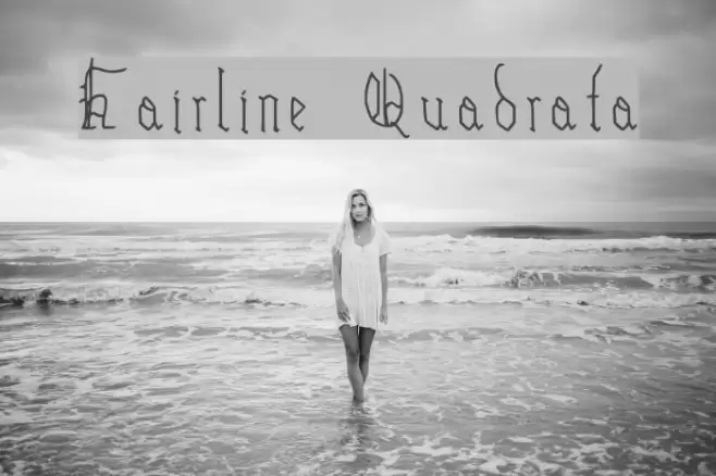 Hairline Quadrata Font examples