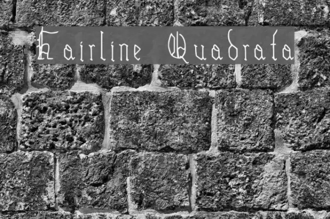 Hairline Quadrata Font examples