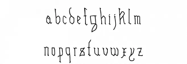 Hairline Quadrata Caratteri MINUSCOLO