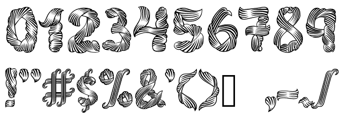 Hairline Font OTHER CHARS
