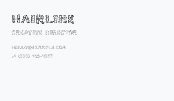 Hairline Business Card