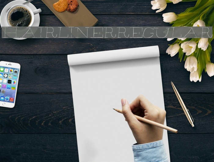 Hairliner-Regular Font examples