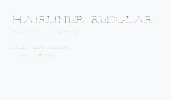 Hairliner-Regular Business Card