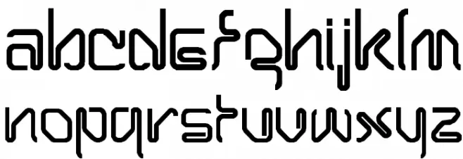 Hairpin-Normal Schriftart Groß
