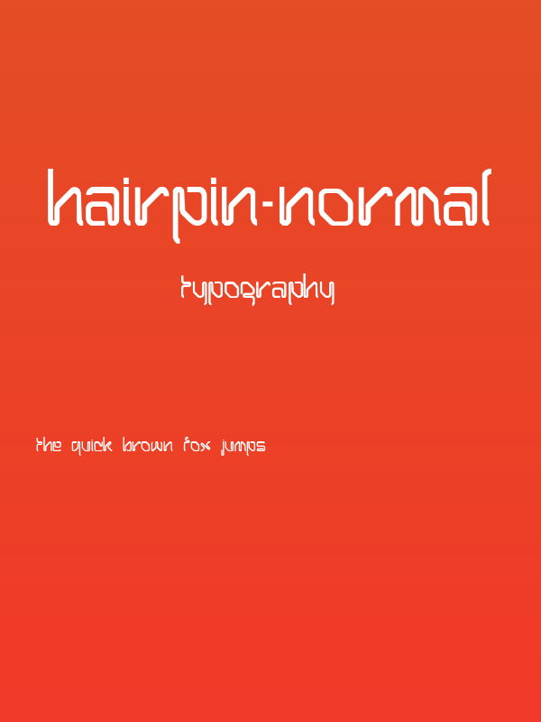 Hairpin-Normal Poster