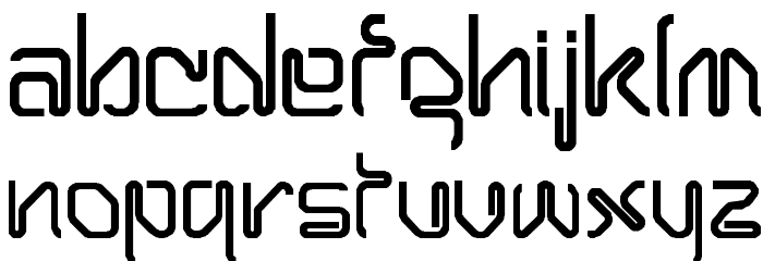 Hairpin-Normal Font LOWERCASE
