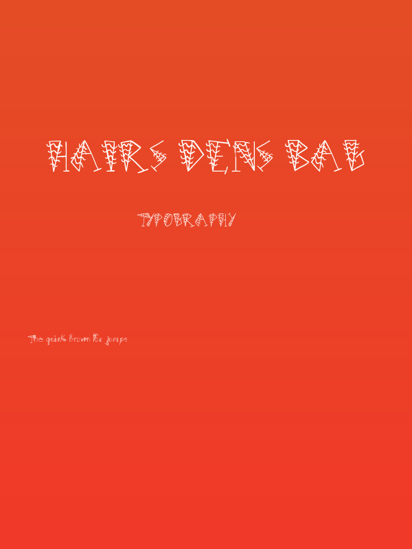 Hairs Dens Bag Poster