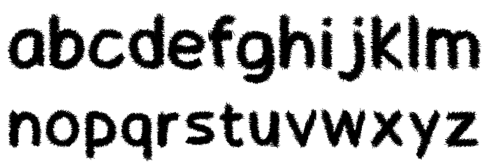 Hairy Beard Font LOWERCASE
