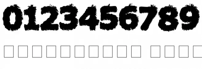 Hairy Monster Solid Font OTHER CHARS
