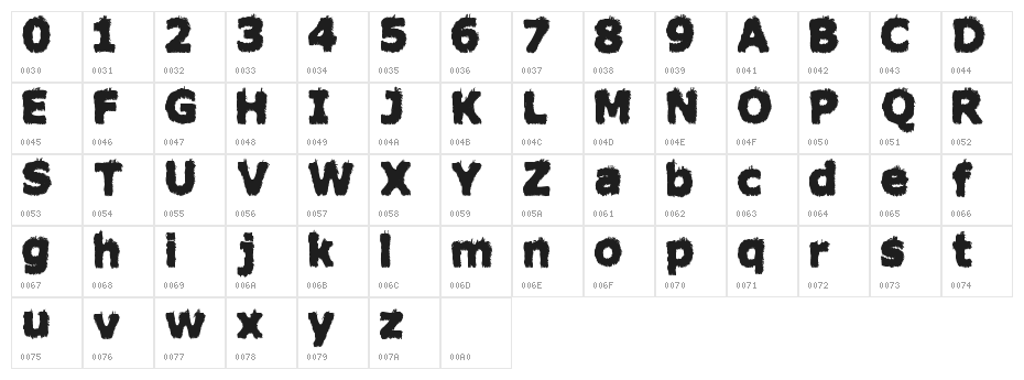 Hairy Monster Solid Character Map
