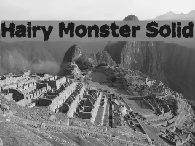 Hairy Monster Solid Font examples