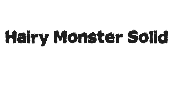 Hairy Monster Solid Logo