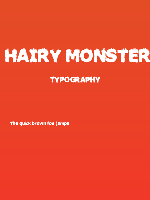 Hairy Monster Solid Poster