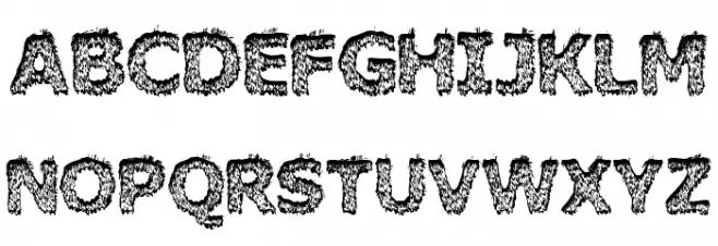 Hairy Monster Schriftart Groß