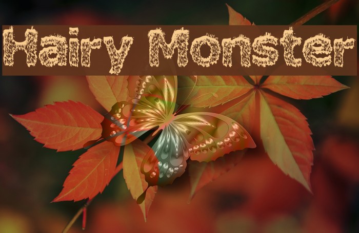 Hairy Monster Шрифта examples